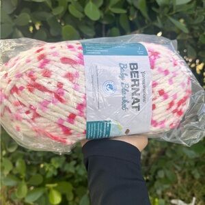 $10 each Bernat Baby Blanket Yarn - Strawberry Dot